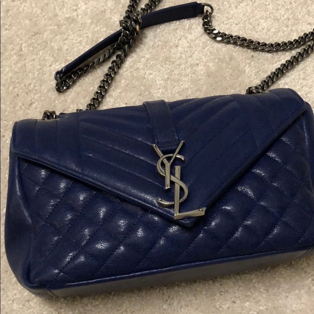 YSL Monogram blue bag